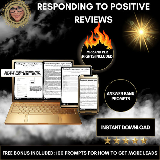 Template for Responding to Positive Reviews with MRR & PLR Rights | Master 5-Star Feedback Replies