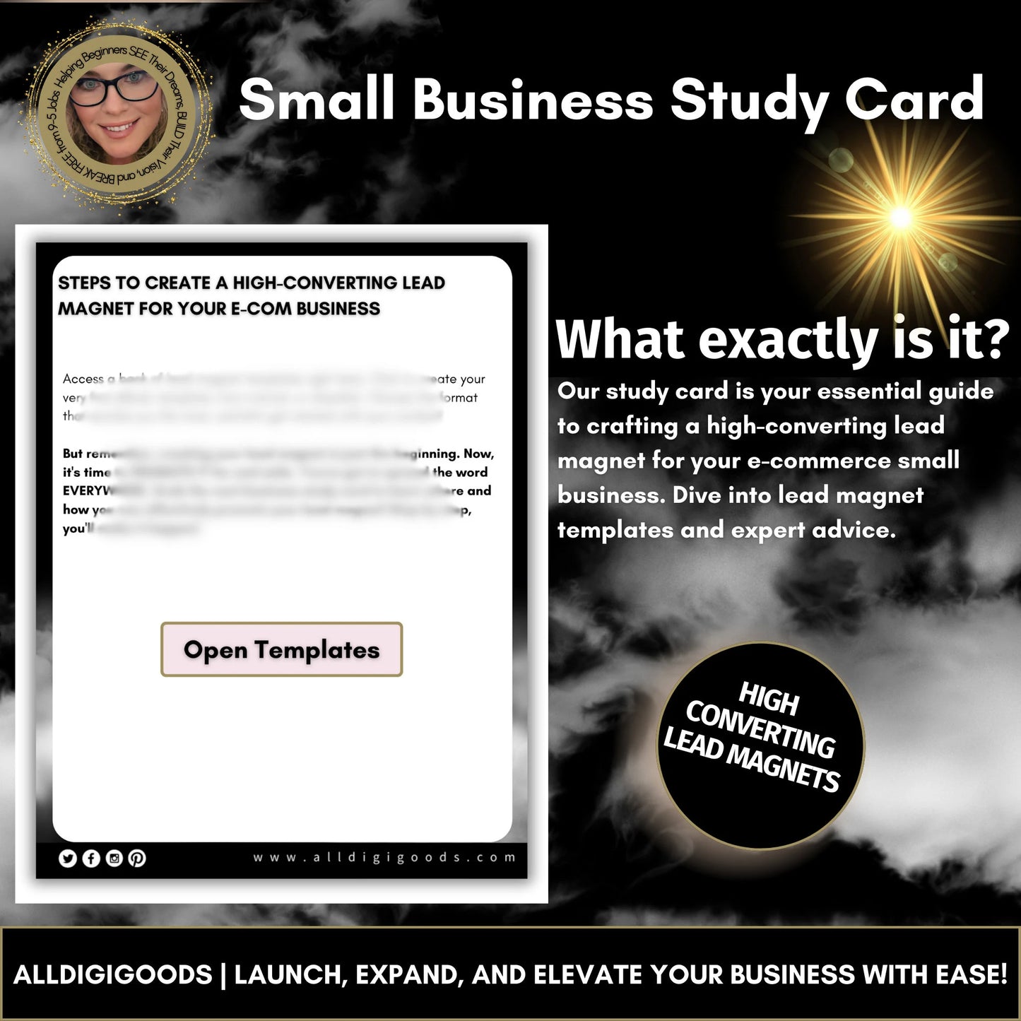 Create a High-Converting Lead Magnet for Your E-commerce Small Business Study Card with MRR and PLR