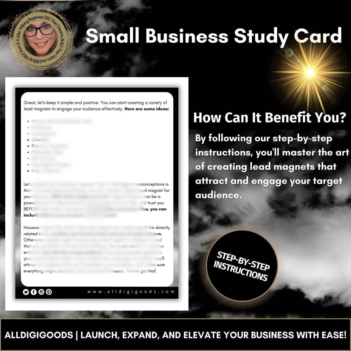 Create a High-Converting Lead Magnet for Your E-commerce Small Business Study Card with MRR and PLR