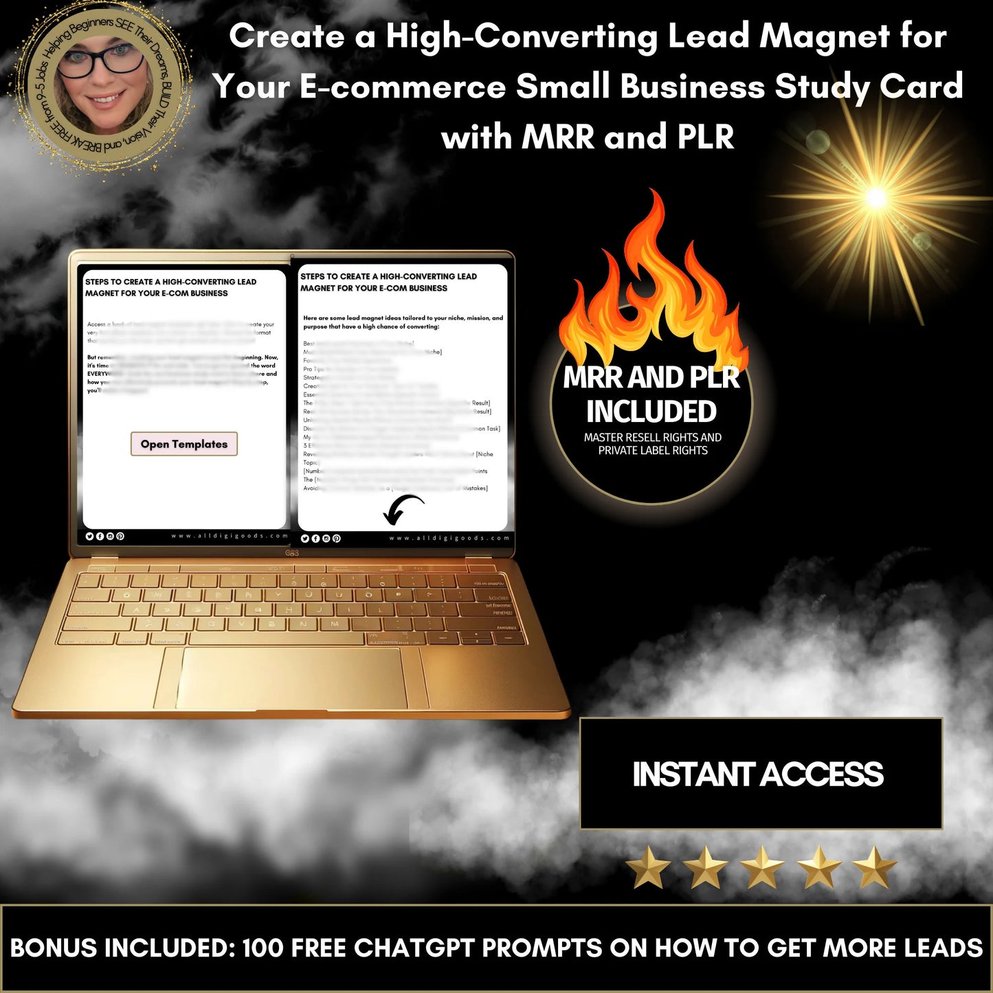 Create a High-Converting Lead Magnet for Your E-commerce Small Business Study Card with MRR and PLR