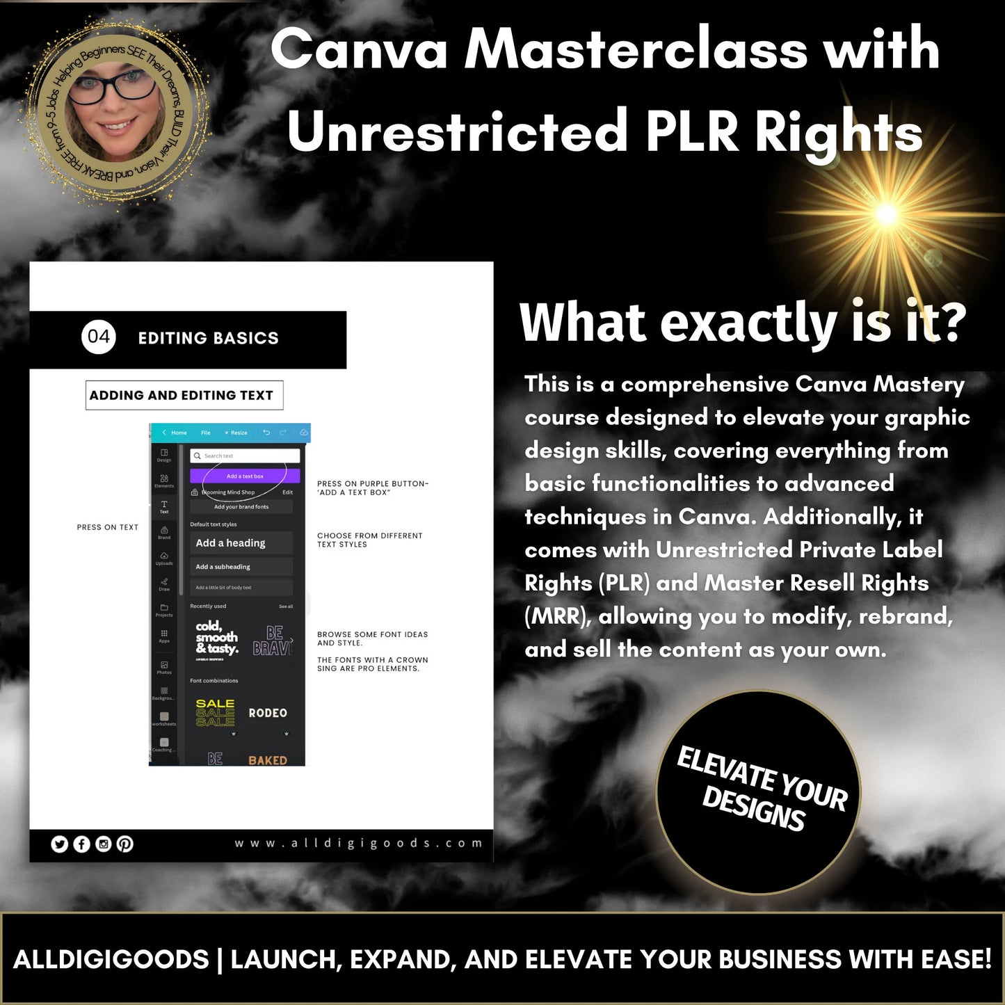 Complete Canva Masterclass with Unrestricted PLR Rights - Canva Crash Course