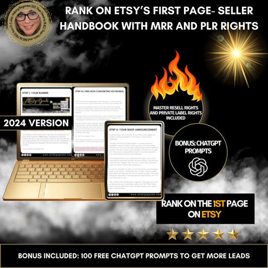 Rank on Etsy's First Page | Seller handbook with MRR and PLR Rights Included