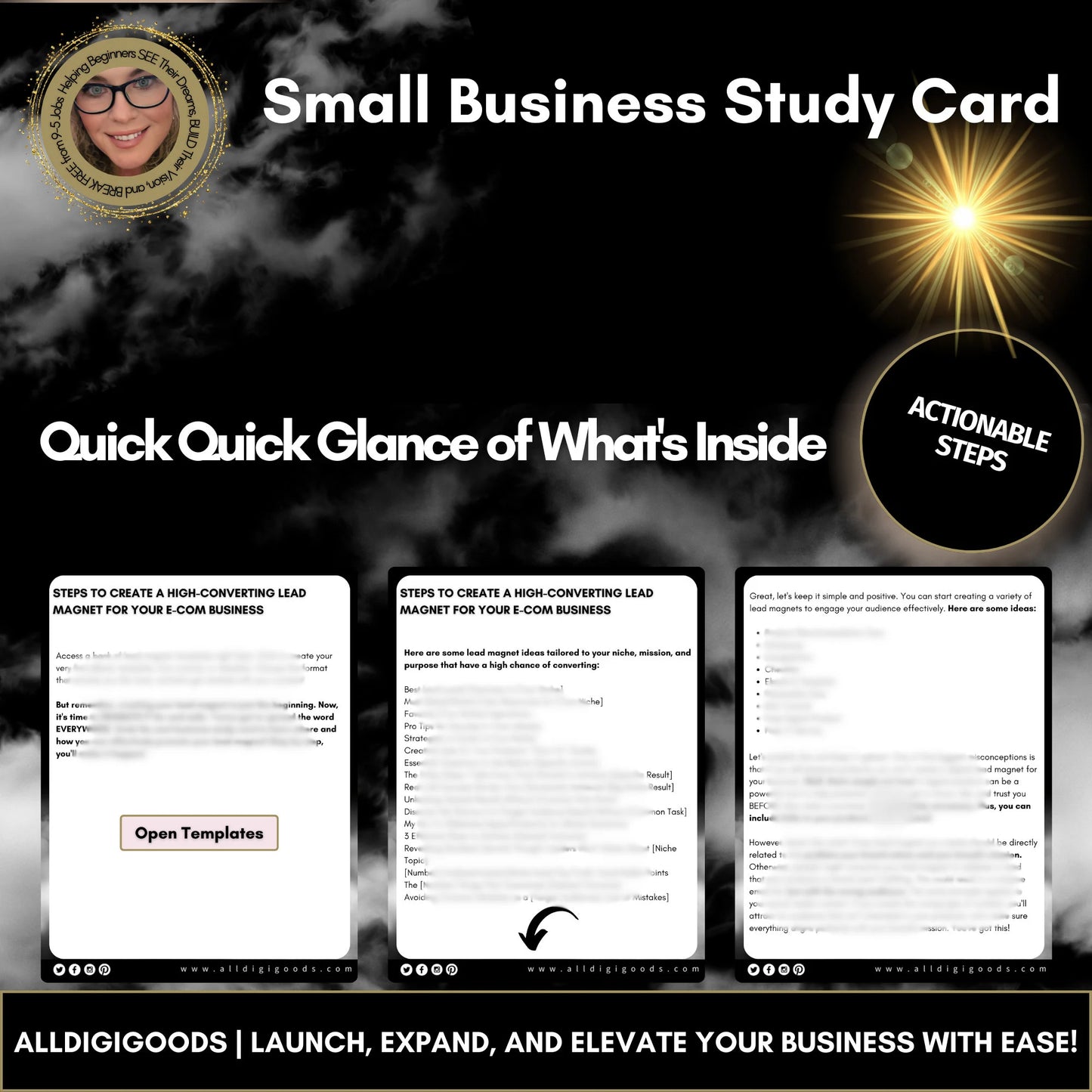 Create a High-Converting Lead Magnet for Your E-commerce Small Business Study Card with MRR and PLR