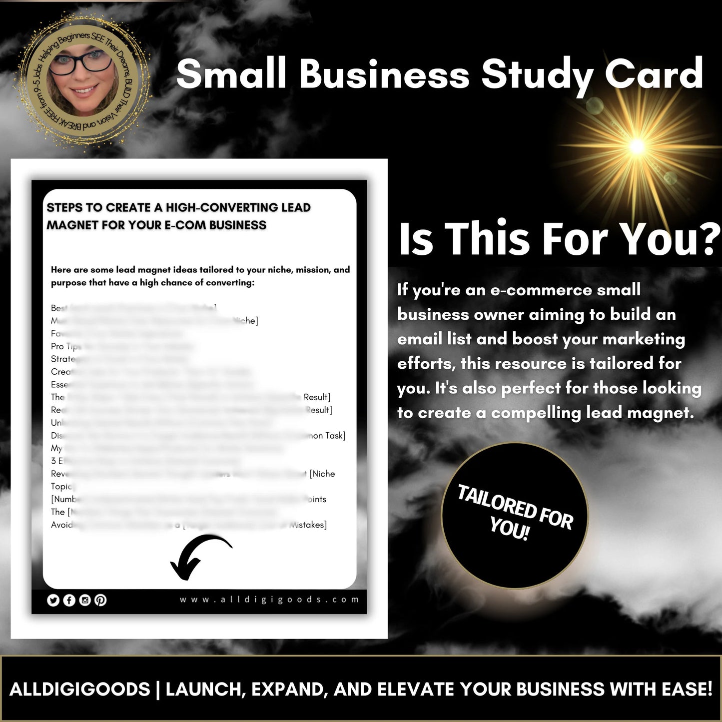 Create a High-Converting Lead Magnet for Your E-commerce Small Business Study Card with MRR and PLR