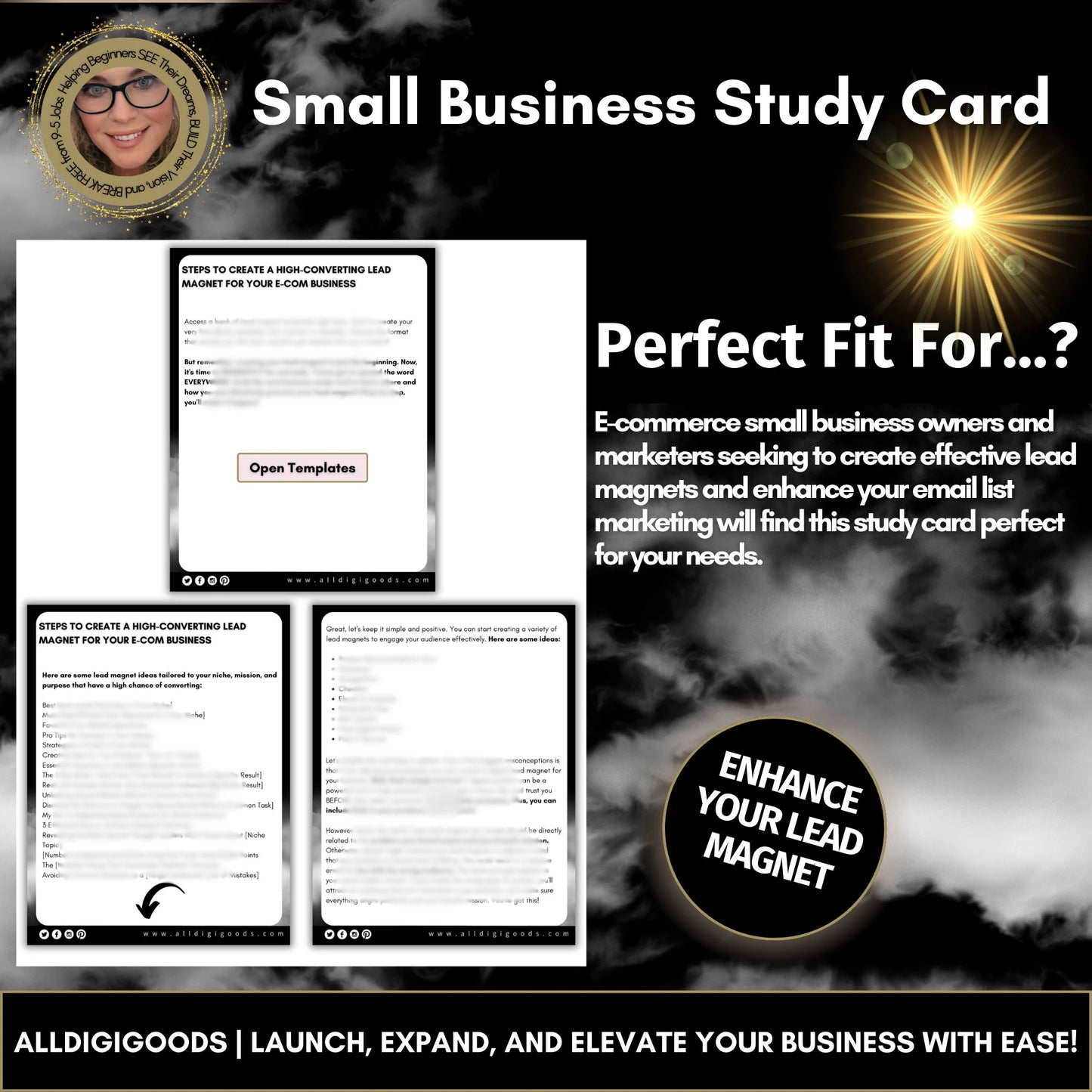 Create a High-Converting Lead Magnet for Your E-commerce Small Business Study Card with MRR and PLR